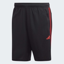 TRAIN ESSENTIALS PIQUÉ 3-STRIPES TRAINING SHORTS - Black
