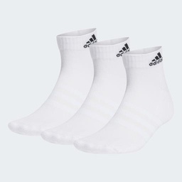 CUSHIONED SPORTSWEAR ANKLE SOCKS 3 PAIRS - White / Black