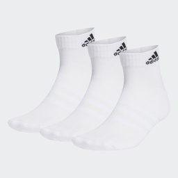CUSHIONED SPORTSWEAR ANKLE SOCKS 3 PAIRS - White / Black
