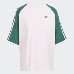 COLORBLOCK OVERSIZED LONG-SLEEVE TOP - Clear Pink / Collegiate Green