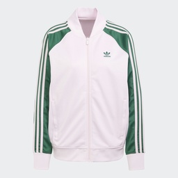 ADICOLOR CLASSICS SST LOOSE TRACK TOP - Clear Pink / Collegiate Green