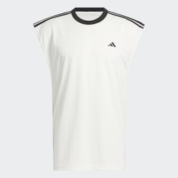 BASKETBALL ALL-WORLD SLEEVELESS TEE - Off White / Black 