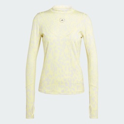 ADIDAS BY STELLA MCCARTNEY TRUEPURPOSE TRAINING LONG SLEEVE PRINTED LONG-SLEEVE TOP - Blush Yellow / Chalk Pearl / 