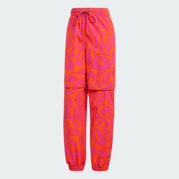 ADIDAS BY STELLA MCCARTNEY WOVEN PRINTED TRACK PANTS - Active Orange / Real Magenta