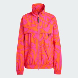 ADIDAS BY STELLA MCCARTNEY WOVEN PRINTED TRACK TOP - Active Orange / Real Magenta / 