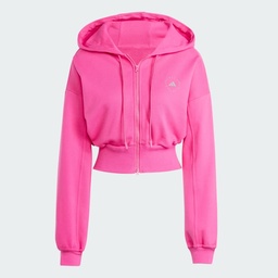 ADIDAS BY STELLA MCCARTNEY SPORTSWEAR CROPPED HOODIE - Real Magenta