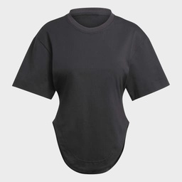 ADIDAS BY STELLA MCCARTNEY SPORTSWEAR CURVED HEM T-SHIRT - Black