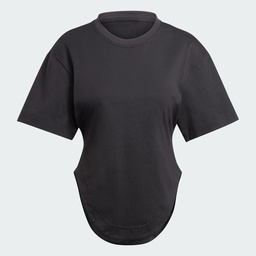 ADIDAS BY STELLA MCCARTNEY SPORTSWEAR CURVED HEM T-SHIRT - Black