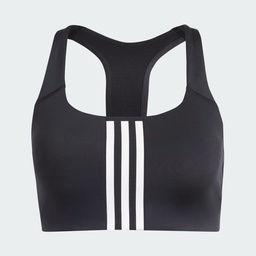 POWERIMPACT TRAINING MEDIUM-SUPPORT 3-STRIPES BRA - Black