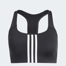 POWERIMPACT TRAINING MEDIUM-SUPPORT 3-STRIPES BRA - Black