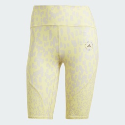 ADIDAS BY STELLA MCCARTNEY TRUEPURPOSE OPTIME TRAINING PRINTED BIKE LEGGINGS - Blush Yellow / Chalk Pearl