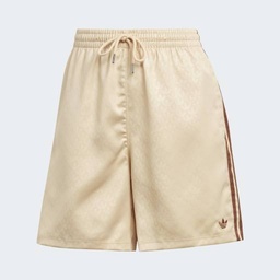 FASHION MONOGRAM SATIN SHORTS - Crystal Sand 