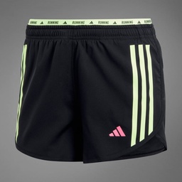 OWN THE RUN 3-STRIPES SHORTS - Black / Lucid Pink / Green Spark