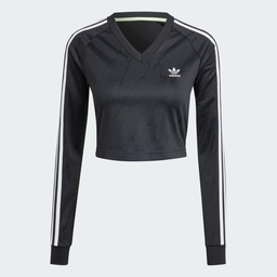 LONG SLEEVE CROPPED JERSEY - Black