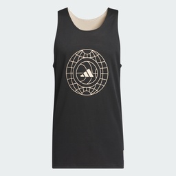 ADIDAS SELECT WORLD WIDE HOOPS JERSEY - Black / Crystal Sand