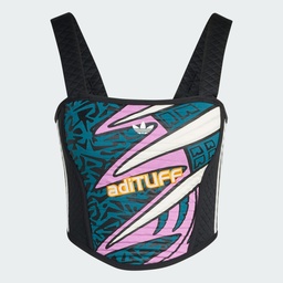 PREMIUM CORSET LONG-SLEEVE TOP - Legacy Teal / Multicolor