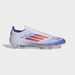 F50 ELITE LACELESS FIRM GROUND BOOTS - Cloud White / Solar Red / Lucid Blue