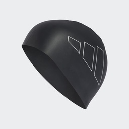 [4066763780876] ADIDAS LOGO SWIM CAP - Black / White