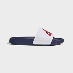 ADILETTE SHOWER SLIDES - Cloud White / Better Scarlet / Victory Blue