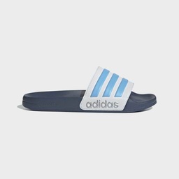 ADILETTE SHOWER SLIDES - Crystal White / Semi Blue Burst / Preloved Ink