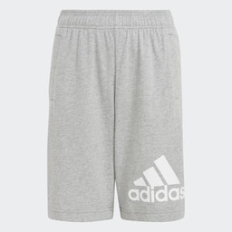 ESSENTIALS BIG LOGO COTTON SHORTS - Medium Grey Heather / White