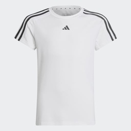 TRAIN ESSENTIALS AEROREADY 3-STRIPES SLIM-FIT TRAINING T-SHIRT - White / Black