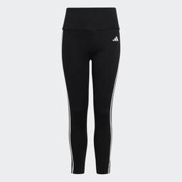 ESSENTIALS AEROREADY 3-STRIPES HIGH-WAISTED LEGGINGS - Black / White