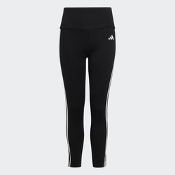 ESSENTIALS AEROREADY 3-STRIPES HIGH-WAISTED LEGGINGS - Black / White