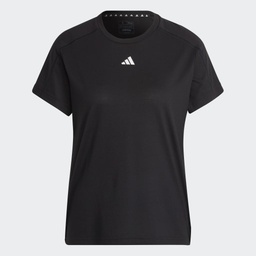 AEROREADY TRAIN ESSENTIALS MINIMAL BRANDING CREWNECK T-SHIRT - Black