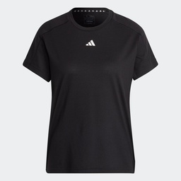 AEROREADY TRAIN ESSENTIALS MINIMAL BRANDING CREWNECK T-SHIRT - Black