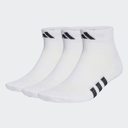 PERFORMANCE LIGHT MID-CUT SOCKS 3 PAIRS - White / White / White