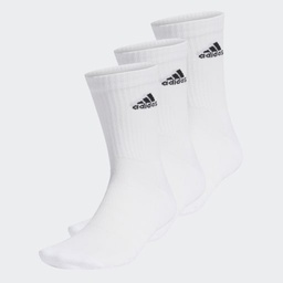 CUSHIONED CREW SOCKS 3 PAIRS - White / Black
