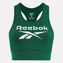 IDENTITY BIG LOGO COTTON BRALETTE - DARK GREEN