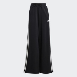 ESSENTIALS 3 - STRIPES FRENCH TERRY WIDE JOGGERS - Black / White