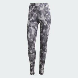 OPTIME ESSENTIALS ALLOVER PRINT FLOWER TIE-DYE LEGGINGS - Black / Grey Five