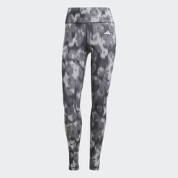 OPTIME ESSENTIALS ALLOVER PRINT FLOWER TIE-DYE LEGGINGS - Black / Grey Five
