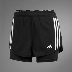 OWN THE RUN 3 - STRIPES 2-IN-1 SHORTS - Black