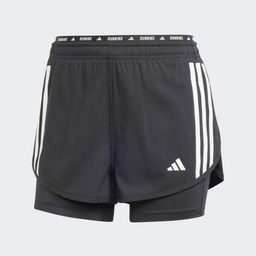 OWN THE RUN 3 - STRIPES 2-IN-1 SHORTS - Black