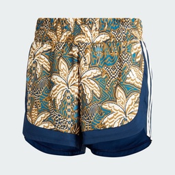 ADIDAS X FARM RIO PACER SHORTS - Crystal Sand / Bronze Strata / Focus Blue