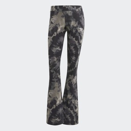 TIE-DYED FLARED PANTS - Black / Multicolor