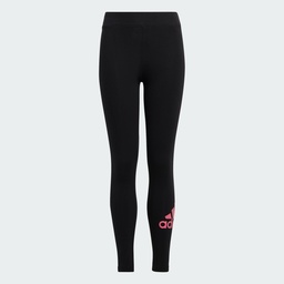 ESSENTIALS BIG LOGO COTTON LEGGINGS - Black / Pulse Magenta