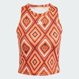 ADIDAS X FARM RIO TRAINING TANK TOP - Mystery Brown / Fox Red / Easy Yellow
