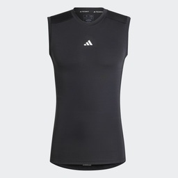 TECHFIT COMPRESSION TRAINING SLEEVELESS TANK TOP - Black