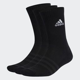 CUSHIONED CREW SOCKS 3 PAIRS - Black / White