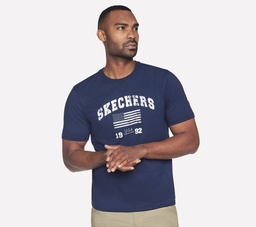 SKECHERS FLAG TEE - BLUE IRIS