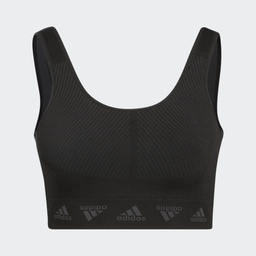 ADIDAS AEROKNIT LIGHT-SUPPORT BRA - Black