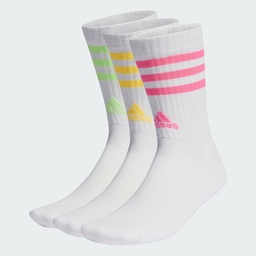3STRIPES CUSHIONED SPORTSWEAR CREW SOCKS 3 PAIR PACK  - White