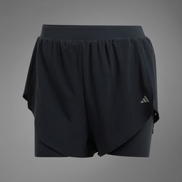 ADIDAS DESIGNED FOR TRAINING HEAT.RDY HIIT 2IN1 SHORT  - Black