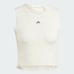 ADIDAS HIIT CROPPPED HEAT.RDY TANK  - Chalk White