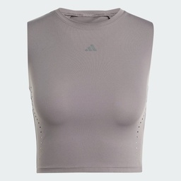 ADIDAS HIIT CROPPPED HEAT.RDY TANK  - Charcoal
